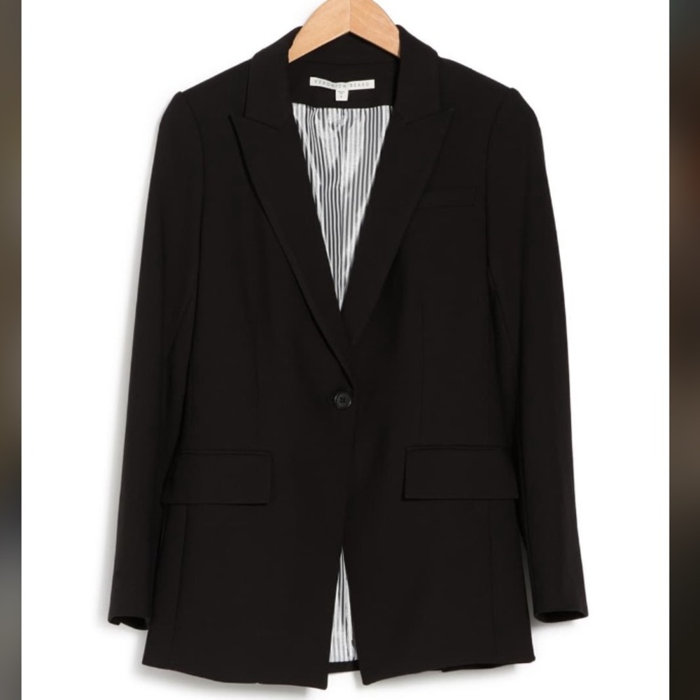 EUC VERONICA BEARD Mathis Dickey Black Jacket 0